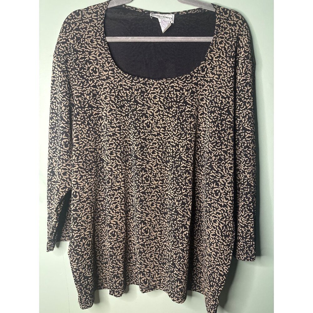 VTG Frazier Lawrence Blouse Top 3X Classic Career Academia Plus Size made in USA